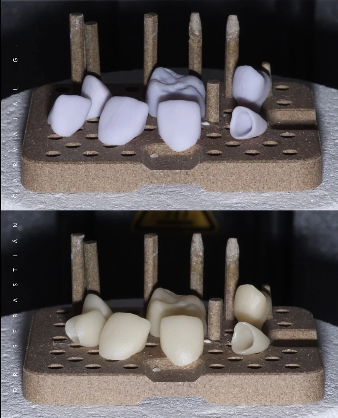 Piezas cerámicas en etapa de horneado